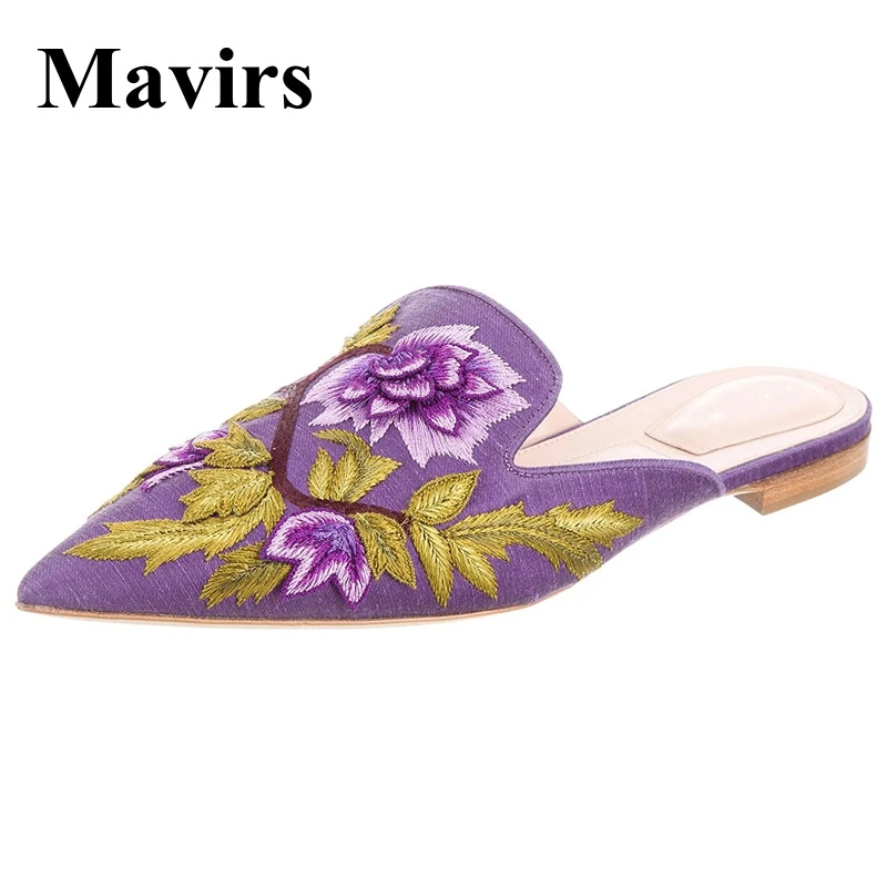 satin mule slippers