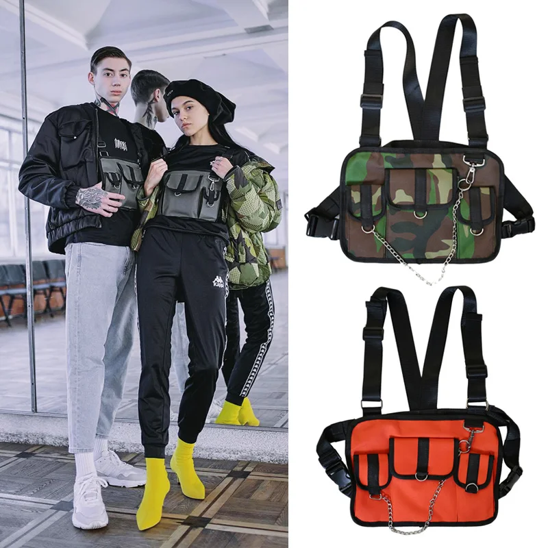 

Nylon fashion women messenger bags out small Waist pack Rock men trend Chest bag waterproof 2019 street travel shoulder bags