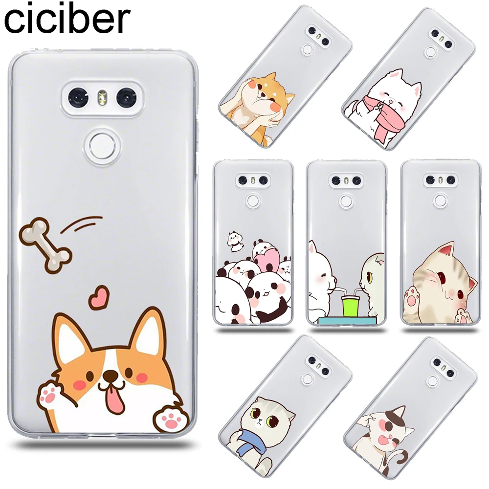 

ciciber Puppy kitten Cover for LG G6 G7 G5 G4 V20 V30 V35 V40 THINQ Soft Phone Case for LG K8 K7 K10 K4 2017 2018 K9 K11 Plus