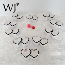 10 пар Ювелирная подставка для демонстрации колец белый кожзам витрина пара колец презентационный держатель, органайзер витрина для ювелирных изделий