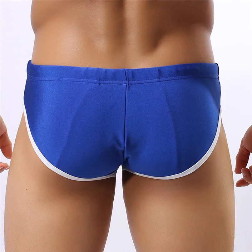 Mens Triangle Briefs Swimwear Running Beach Underwear Trunk Underpants Swim Casual Quick-drying Men Swim Trunks #2J19 (21)