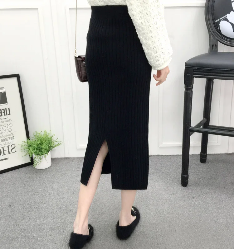 wool skirt black 04