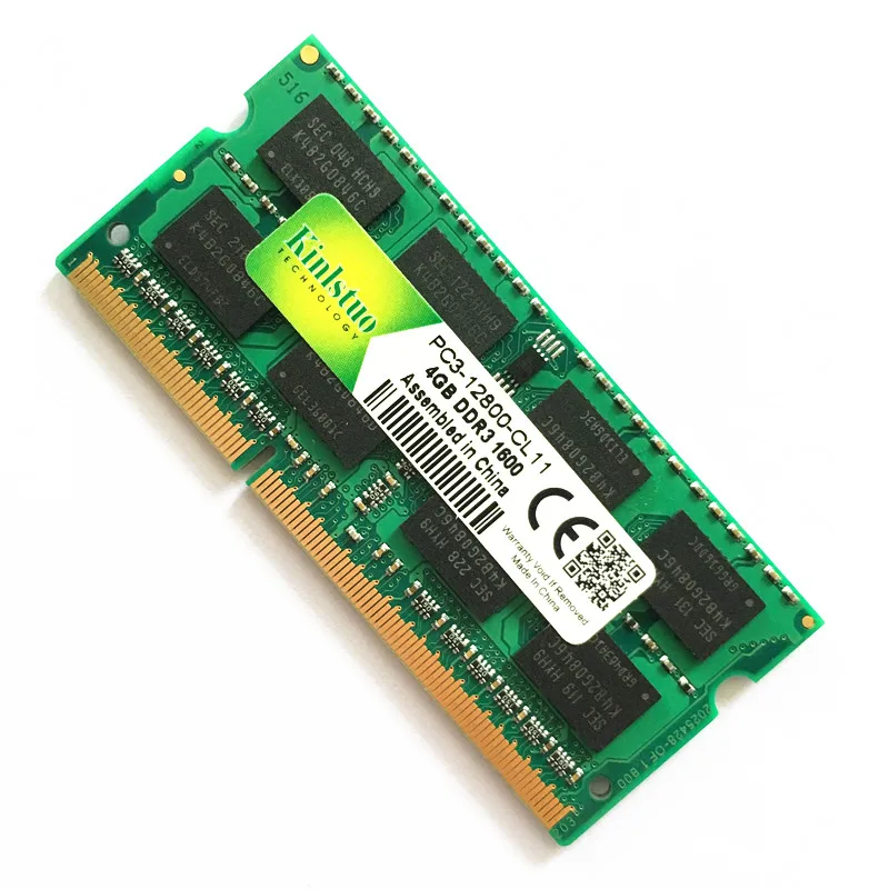 Achat Kinlstuo Neuf de Haute Qualité 4 GB DDR3 SO DIMM D origine Béliers 1600 MHz PC3 12800s Mémoire D ordinateur Portable 204pin En stock