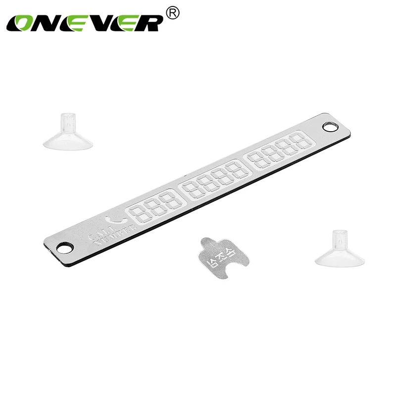 

Onever Telephone Number Card Sticker 10x2cm Night Luminous Temporary Car Parking Card Sucker Phone Number Card Car Styling