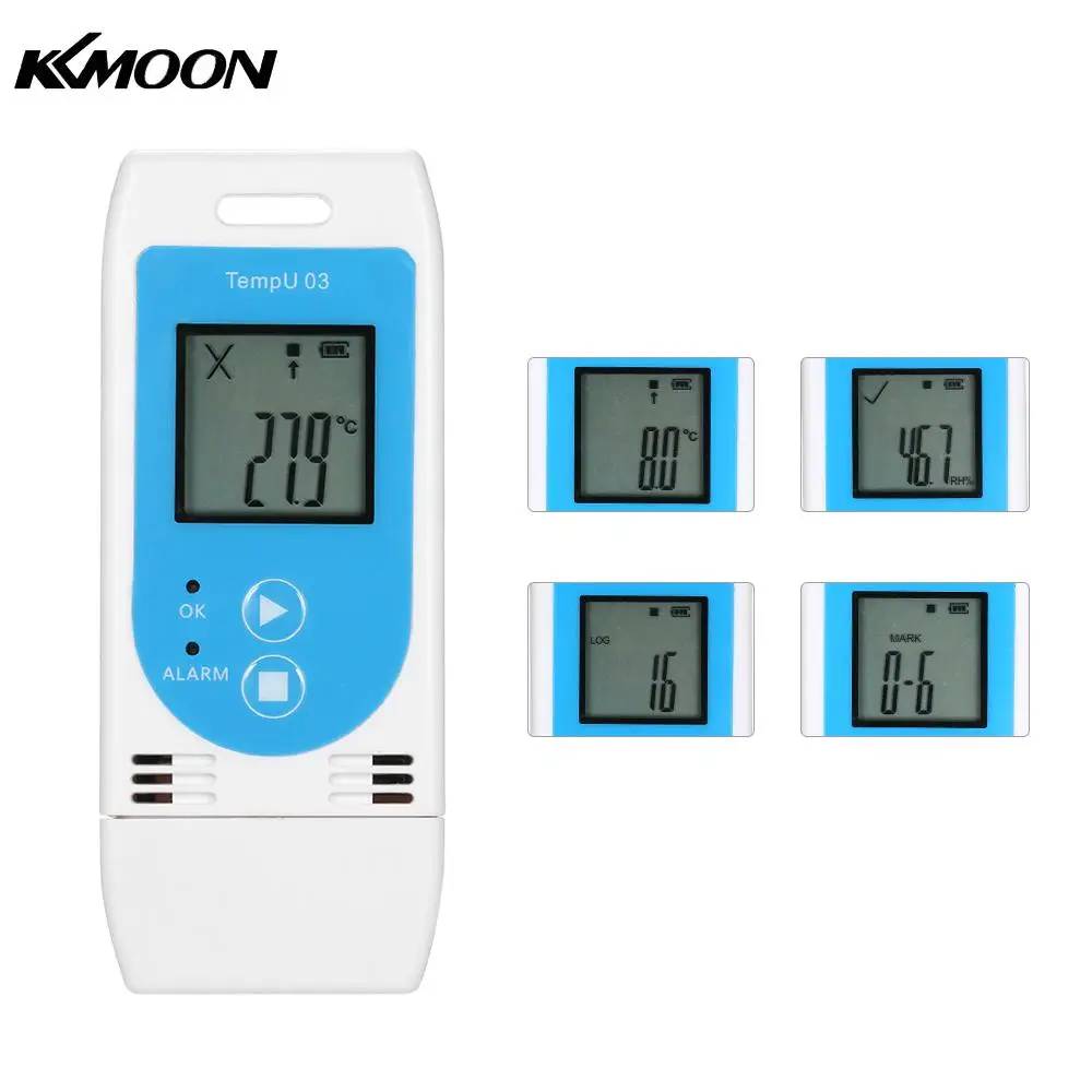 

Reusable USB Temperature Humidity Data Logger RH TEMP Datalogger Recorder Humiture Meter with 12,000 Record Capacity