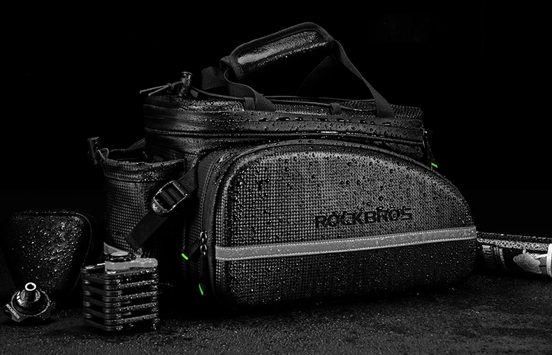 ROCKBROS 35L MTB велосипедные сумки рама Стойка Сумка Водонепроницаемый Многофункциональный 3 в 1 светоотражающий велосипедный большой пакет велосипедные сумки для багажа