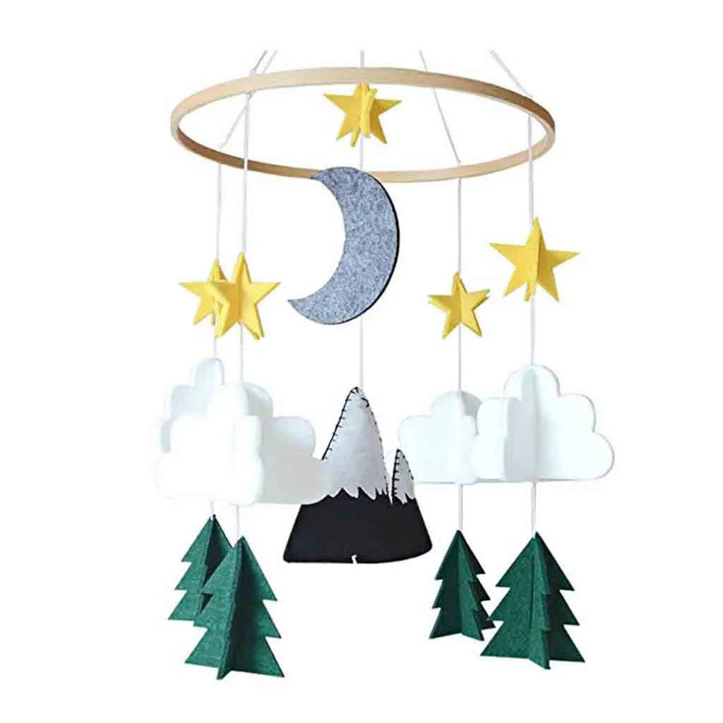 

Home decoration Nordic children tent decoration Boys/Girls Baby Crib Mobile Woodland Night Nursery Mobile Decoration Felt