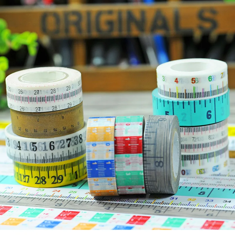 Buy 2017 New 1x Scale Ruler Patterned Japanese Washi