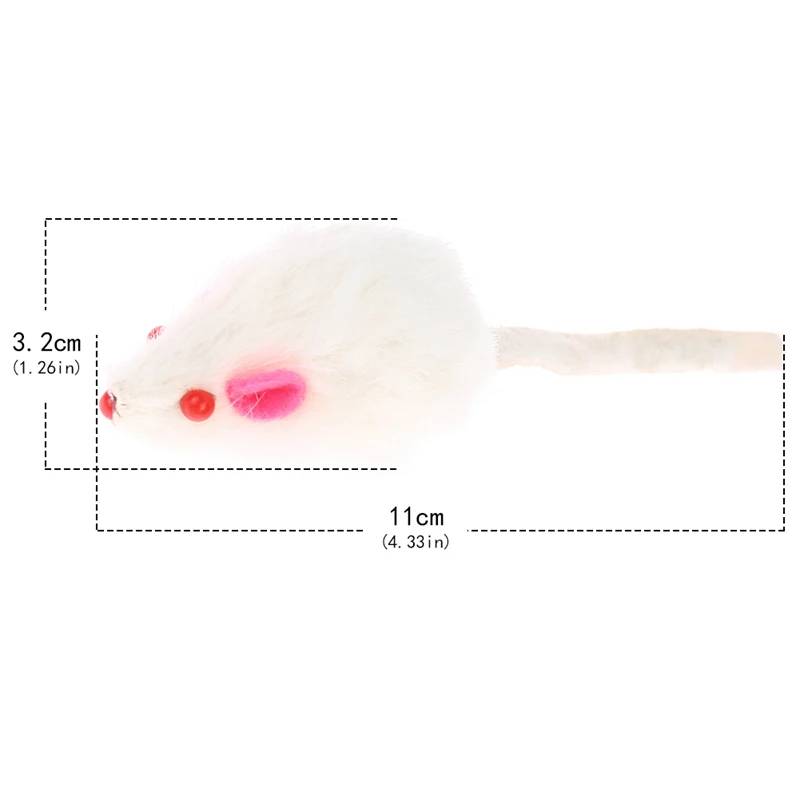 1 шт. кроличий мех ложная мышь домашние игрушки для кошек мини забавные игрушки для кошек котенок 5 см