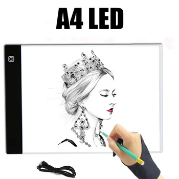 

Portable A4 LED Light Pad Box Led Light Pad Drawing Tracing Tracer Copy Board Table Pad Copy Board for Diamond Painting