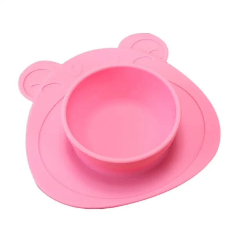 Kids One Piece Silicone Placemat Plate Dish Food Tray Table Mat for Baby Toddler MAY28