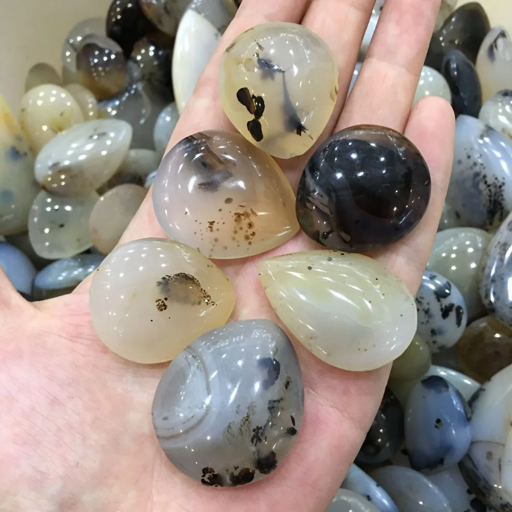 Красивых натуральных каплевидных кварцевых кристаллов водный агат как кулон