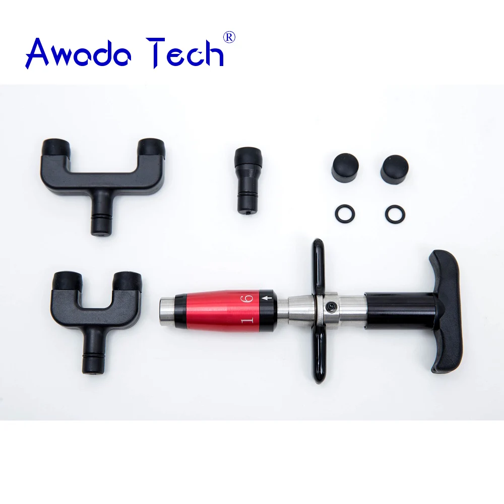 AwadaTech three Heads adjustable intensity Medical Therapy Chiropractic Adjusting American Instrument Correction Gun Activator Wholesale Beauty & Health