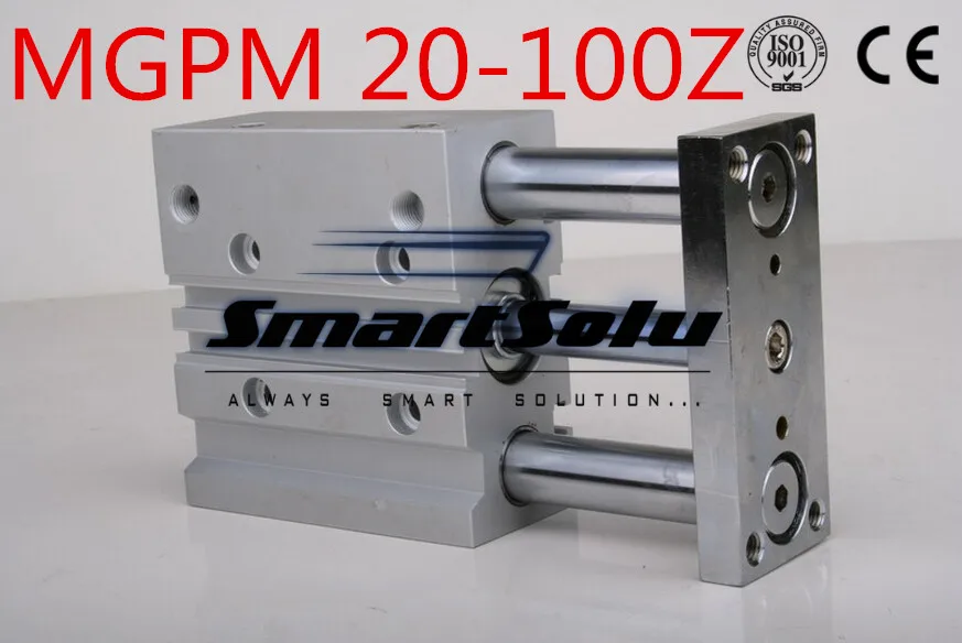 

Free Shipping MGPM20-100Z bore 20mm stroke 100mm double acting compact guide air cylinder new type three rod pneumatic cylinders