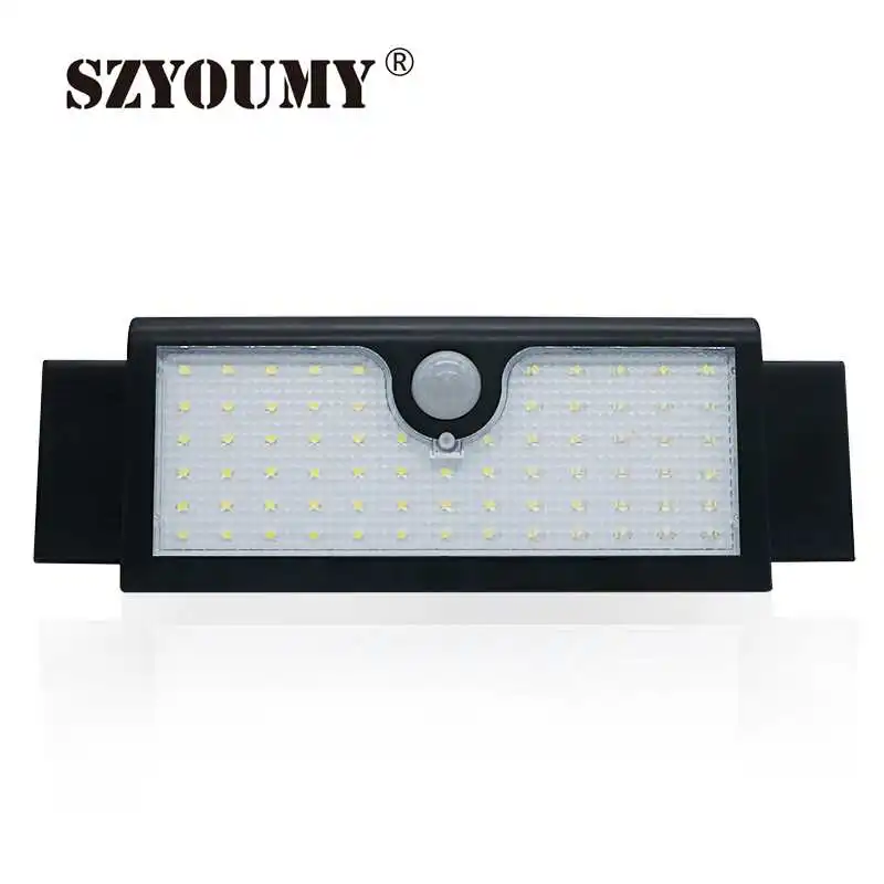 

SZYOUMY Stretchable IP65 Waterproof Led Solar Lights SMD2835 Solar Lamp PIR Motion Senser 71 LEDS Wall Garden Lights 5pcs DHL