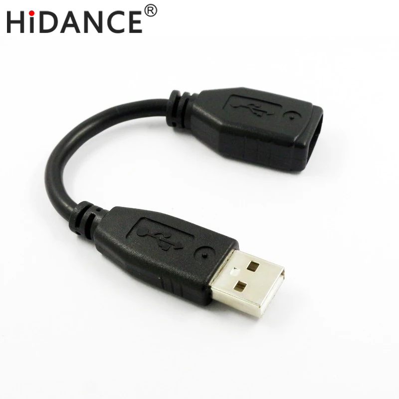 1 шт. высококачественный черный USB 2 0 штекер гнездо M/F удлинитель адаптер кабель