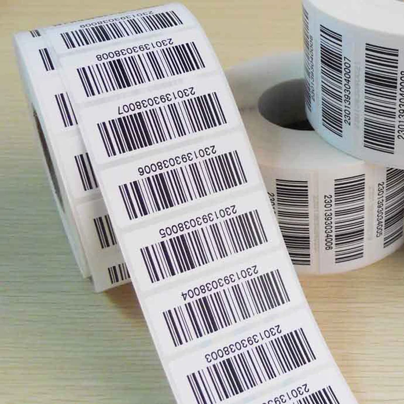 Percetakan Disesuaikan Perekat Transparan Label Barcode dengan Harga Yang  Menguntungkan
