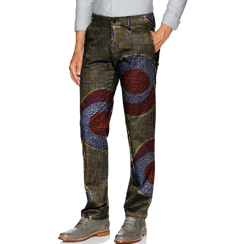 

Nice Edition Formal African Men Print Dress Pants Man African Trousers Dashiki Festive Pattern Full Length Customized For Party