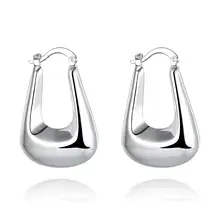 Новинка, простые геометрические u-образные серьги-гвоздики, винтажные ювелирные изделия, сережки с серебряным покрытием, свадебные ювелирные изделия для невесты