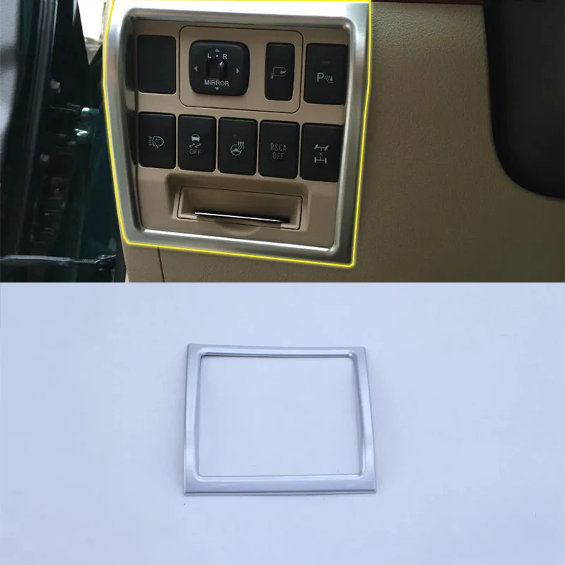 

Car Accessories Interior Decoration ABS Head Lamp Adjustment Buttons Cover Trims For Toyota Land Cruiser 2016 Car Styling