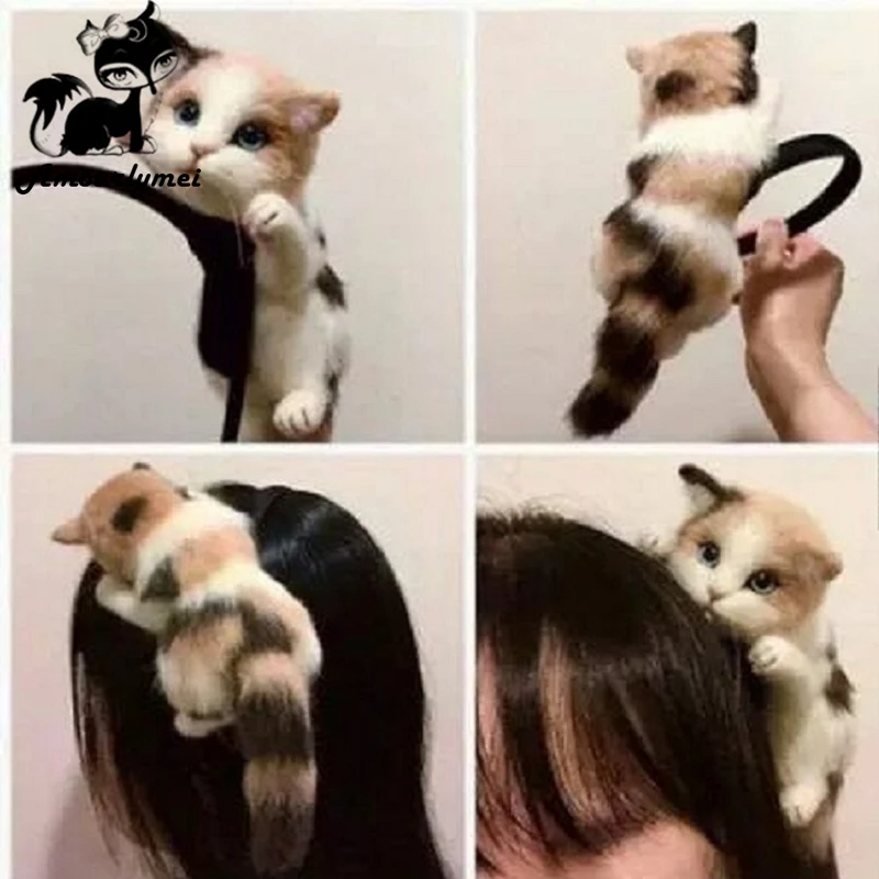 Лидер продаж японский стиль Mori Girl Лолита Kawaii кошачья голова повязки для волос вечерние головные уборы орнамент обруч для волос аксессуары