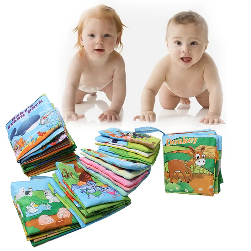 

Infant Baby Cloth Book Intelligence Development Books Toys Learning Education Unfolding Activity Books Stroller Accessories