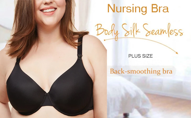 Бюстгальтер для кормления, для беременных, большие размеры 34-44 размера плюс полный охват задняя гладкой клип вниз послеродовой Бюстгальтер для кормления грудью одежда для беременных