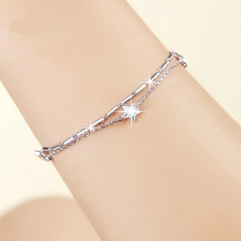 

Korean Sweet s925 Silver Bracelet romantic peridot Gemstone kehribar Bizuteria jewelry for women pulseira feminina Bracelet 2019