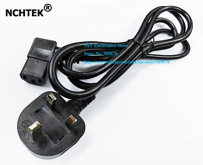 

NCHTEK UK 3Pin Male to 90 Degree Angled C13 Female Plug PDU/UPS Power Extension Cable 1.8M/Free Shipping/1PCS