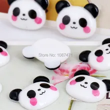 100 шт 21*17 мм амулеты Flatback Смола аксессуары мультфильм голова панды телефон оболочки diy Украшение для скрапбукинга искусство