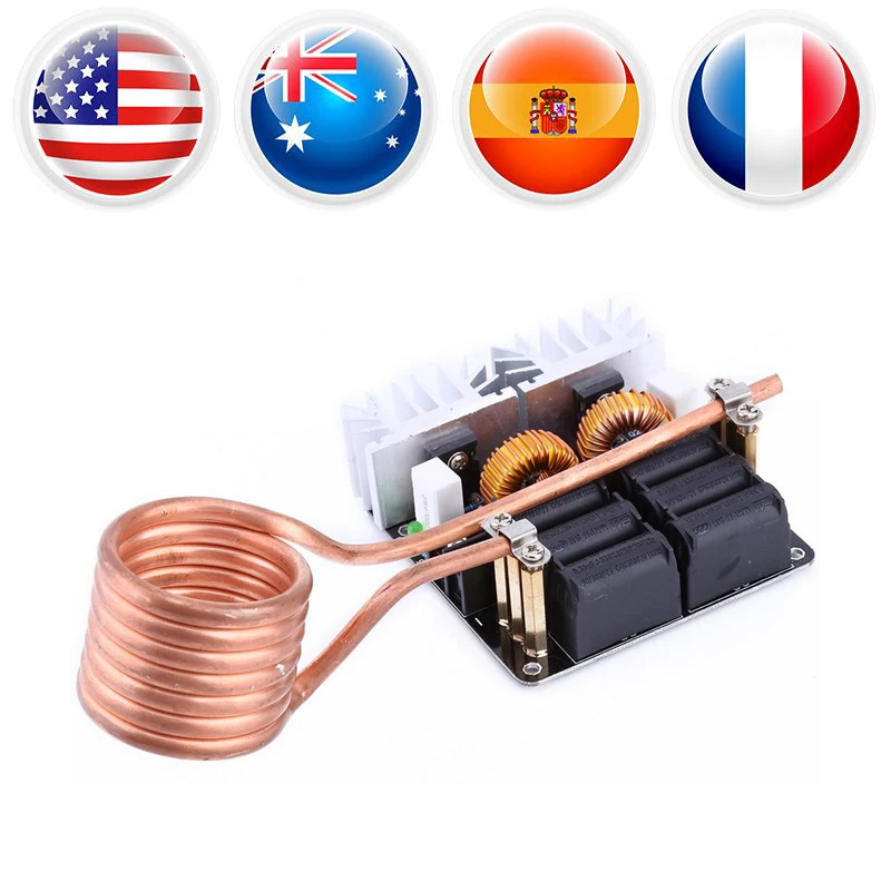 

24-48V 1000W ZVS Low Voltage Induction Heating Board High Frequency Induction Heating Machine Module Flyback Driver Heater