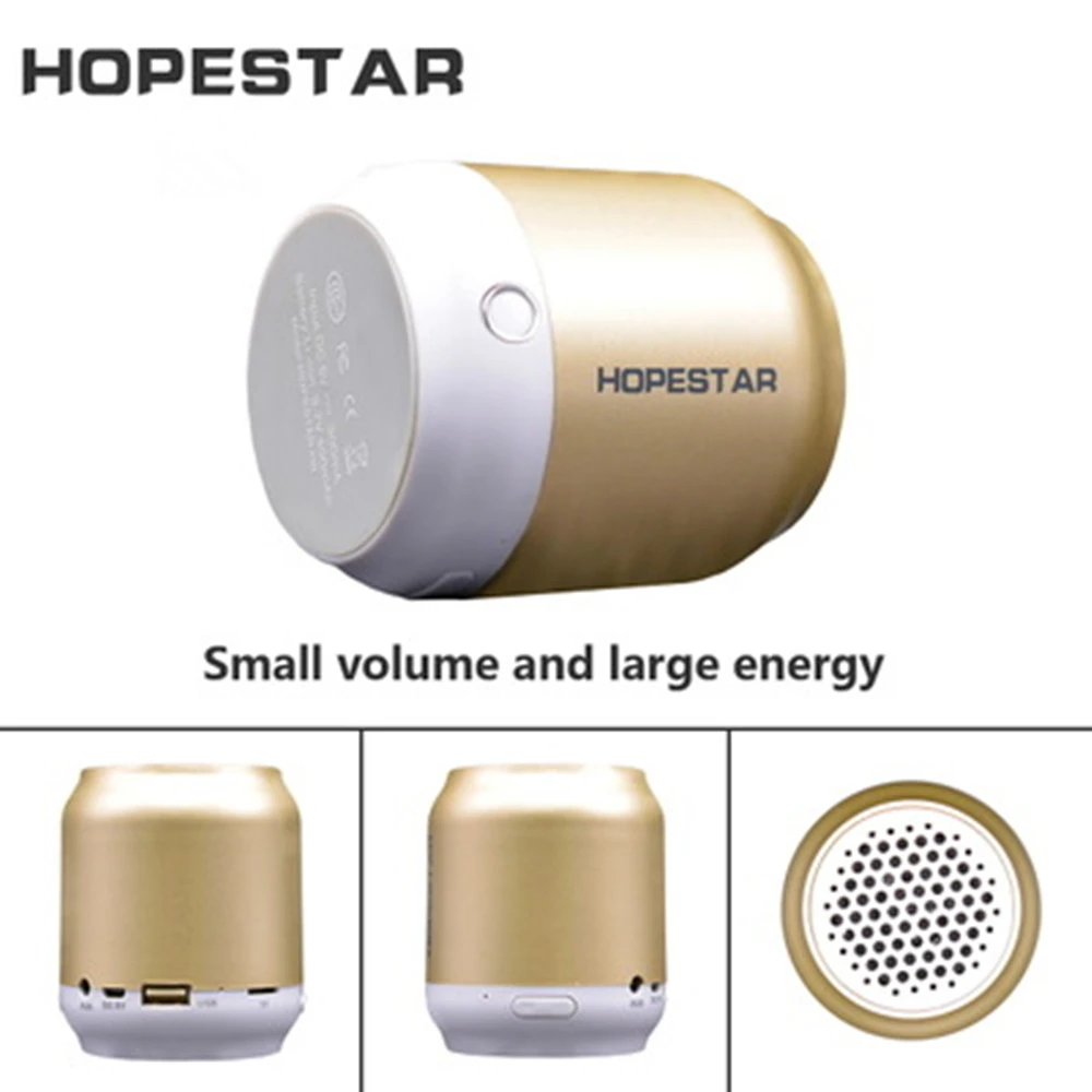 

Hopestar Mini Bluetooth Speaker Portable Receptor Bluetooth H8 Wireless Audio Player Support TF Card Handsfree Call for Phone PC