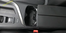 

Lapetus Accessories Fit For Peugeot 3008 5008 GT 2017 - 2021 Front Water Cup Holder Cover Trim ABS Matte / Carbon Fiber Interior