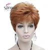 StrongBeauty-peluca sintética resistente al calor, muy corta, color naranja, marrón y Rubio, opciones de colores ► Foto 1/5