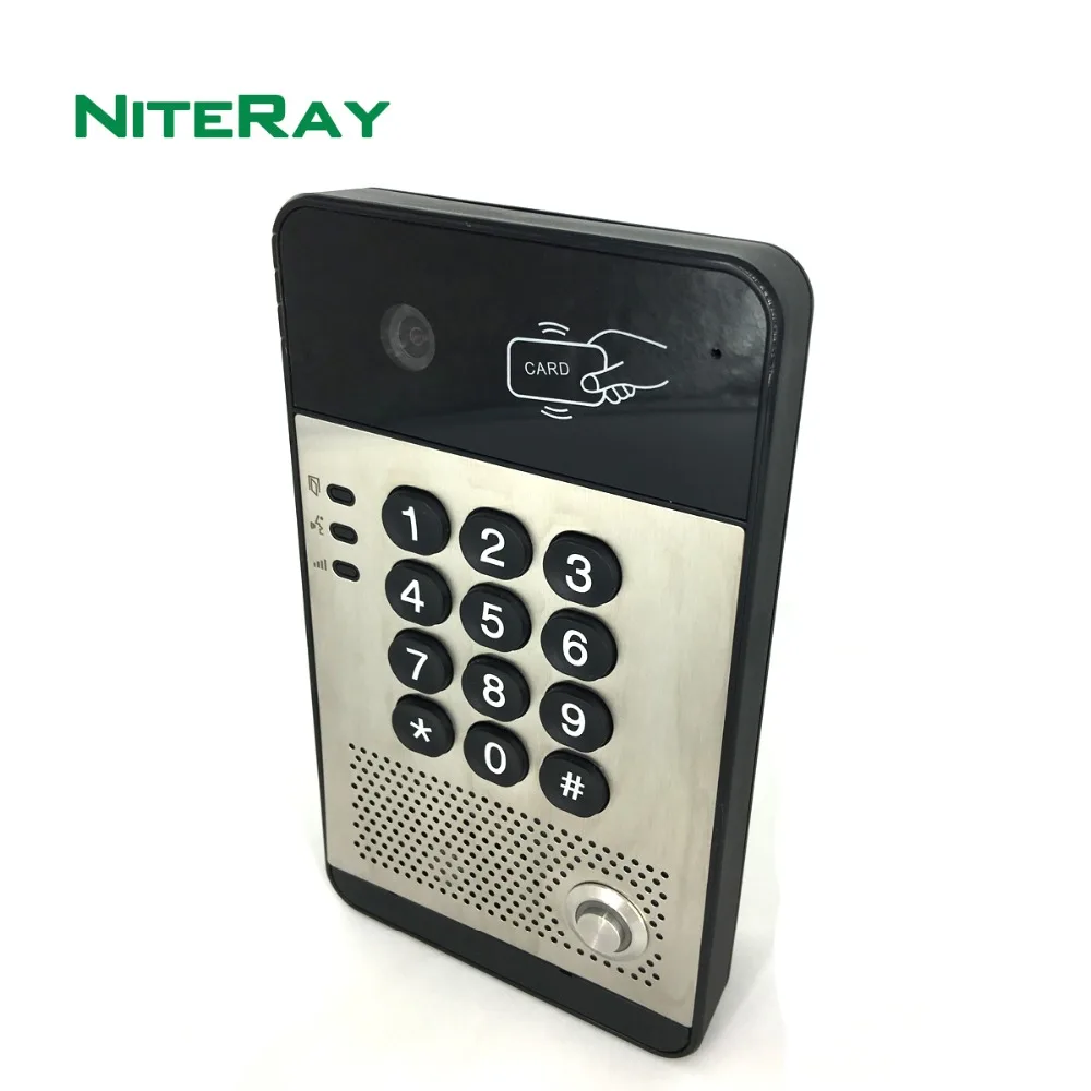 Дверной Звонок IP дверной домофон Voip система контроля доступа к RFID карте NiteRay