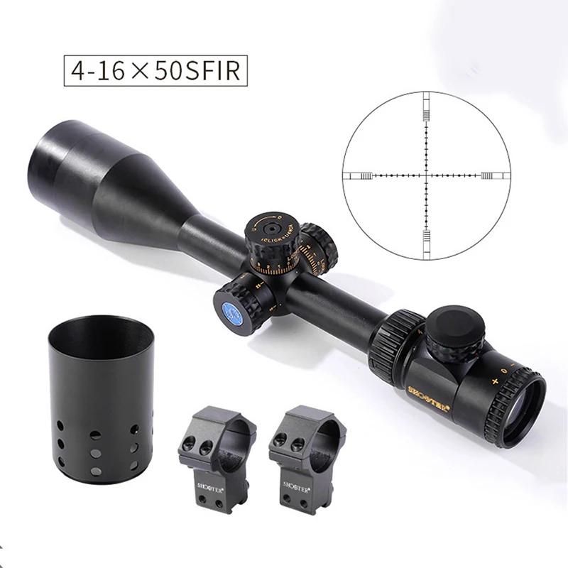 Shooter Hunting Rifle Scopes ST 4 16X50SFIR Riflescope Side Focus Black