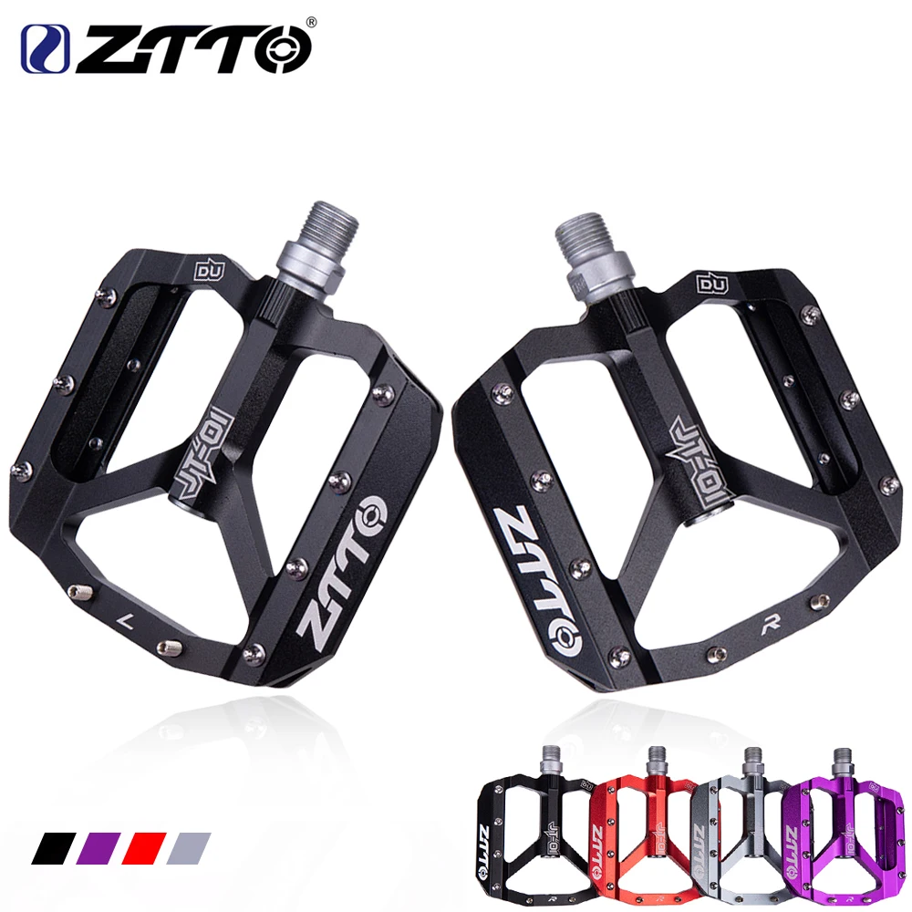 

ZTTO MTB Ultralight Aluminum Alloy 12mm Axle Downhill Design Bearings Du System Mountain Road Bike Anti-slip Flat Bicycle Pedal