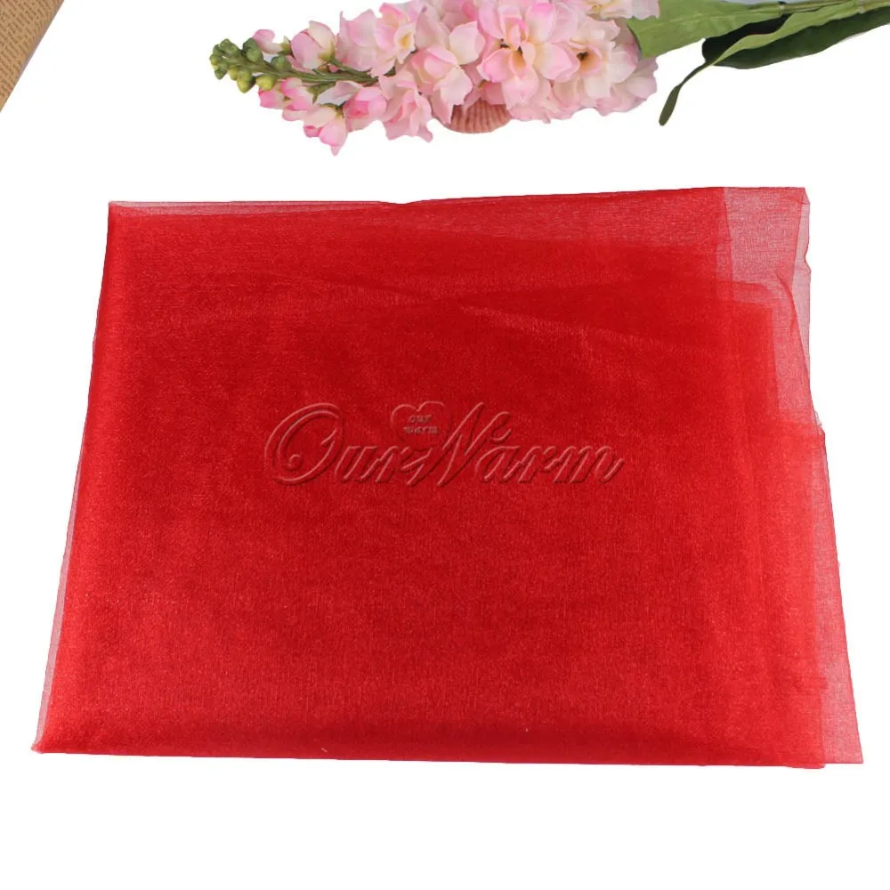 OurWarm 10 м органза чистая органза ткань пеленки для романтической свадебной вечеринки украшение стола стул доступны много цветов