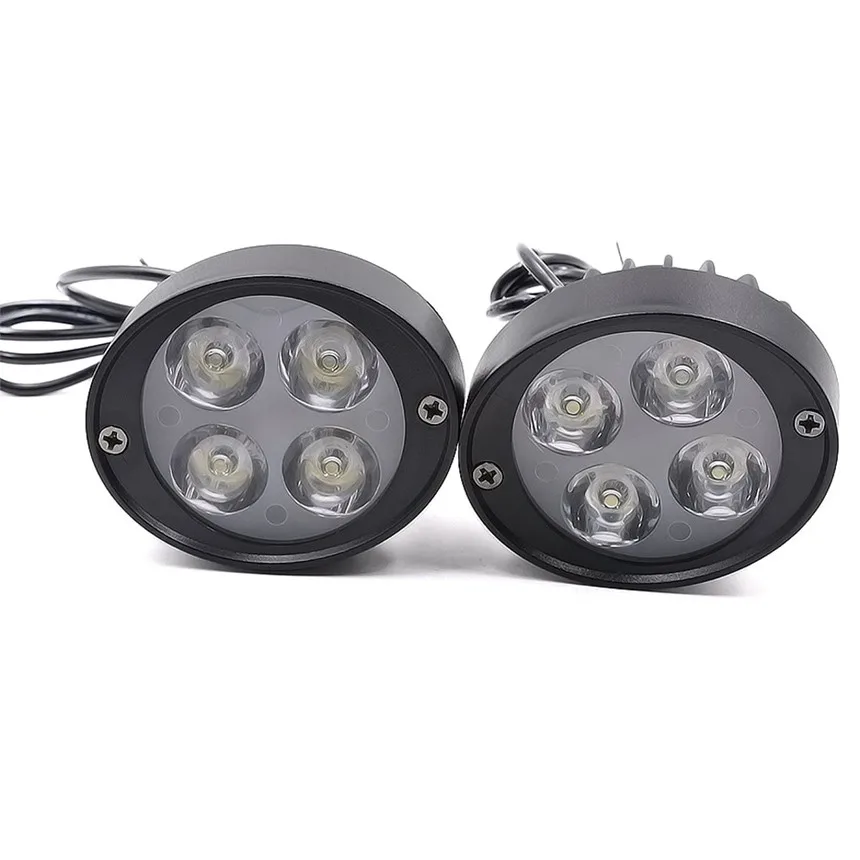 

Car_styling New Hot 2 PCS  4 LED Motorcycle Mirror Mount LED Driving Fog Spot Light Spotlig #5.19