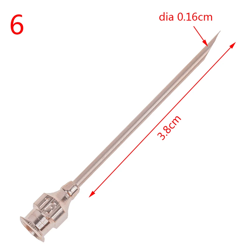 

10pcs NO.6 Stainless Steel Syringe Dispensing Blunt Needle Tip Pin Adhesive