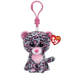 Ty Beanie Boos большие глаза Плюшевые серый фиолетовый Леопардовый брелок игрушка кукла с тегом 4 см "10 см