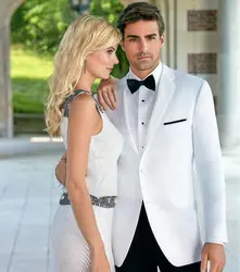 На заказ Мужская одежда для жениха Свадебные костюмы человек белый 2019 официальная