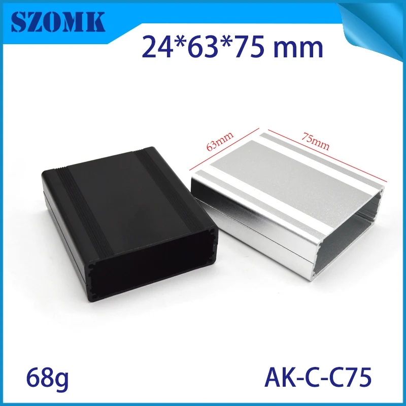 Szomk Custom Diy Extruded Aluminum Heat Sink Enclosure for inverter relay GPS tracker aluminum box audio display junction box (1)