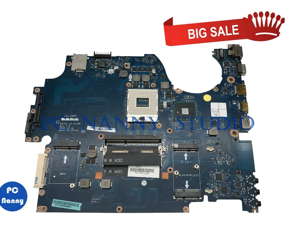 ПК Няня для Dell Studio 1747 1749 материнская плата NAT02 LA-5154P DDR3 Протестирована | Компьютеры