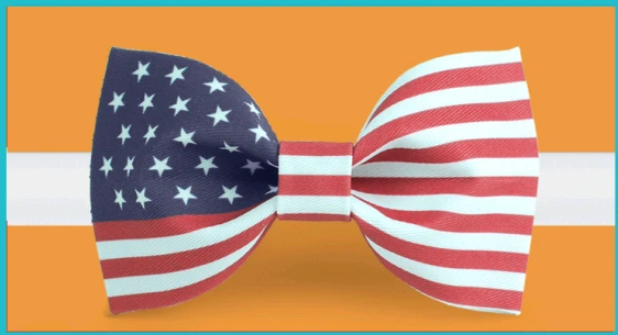 Original Design Stars And Strips American Flag Bow Tie Groom Dress