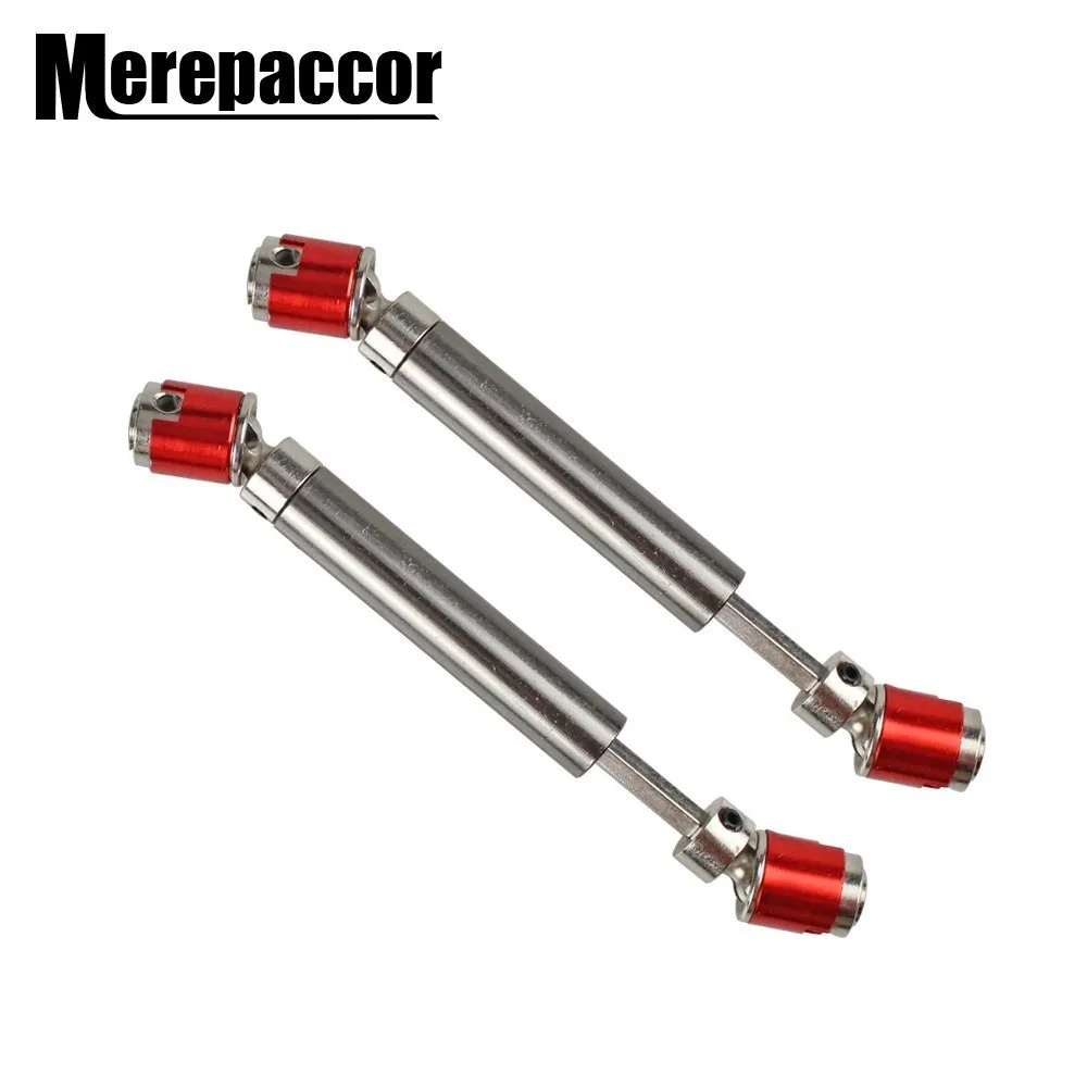 

MEREPACCOR 2PCS 110-138mm Metal CVD Drive Shaft for 1/10 RC Rock Crawler Axial SCX10 D90