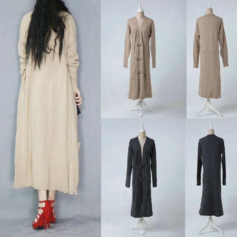 Free Shipping 2018 New Fashion Women Long Maxi Trench Plus Size Loose Long Sleeve Spring Autumn Overcoat Woolen Sweaters Free Shipping 2018 New Fashion Women Long Maxi Trench Plus Size Loose Long Sleeve Spring Autumn Overcoat Woolen Sweaters