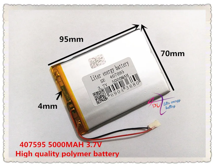 

3.7V 5000mah (polymer lithium ion battery) Li-ion battery for tablet pc 7 inch MP3 MP4 [407095] replace [357095] High capacity