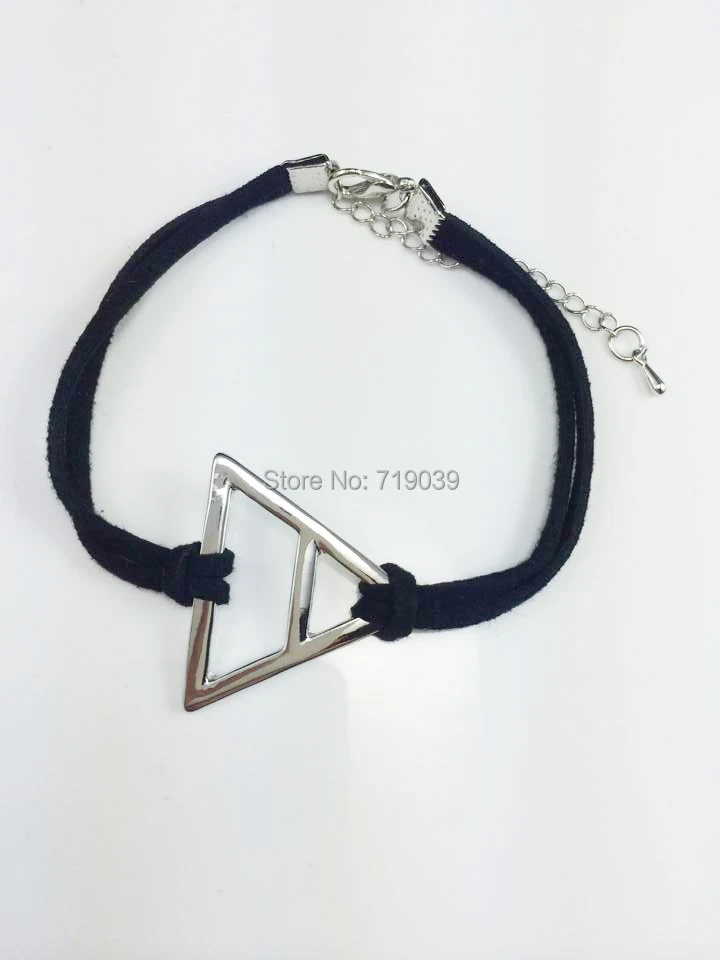 

[Retail 1 Pcs ]Fashion Jewelry Silver Charm 30 Seconds to Mars Logo Triad Bracelet Top Quality,original factory supply