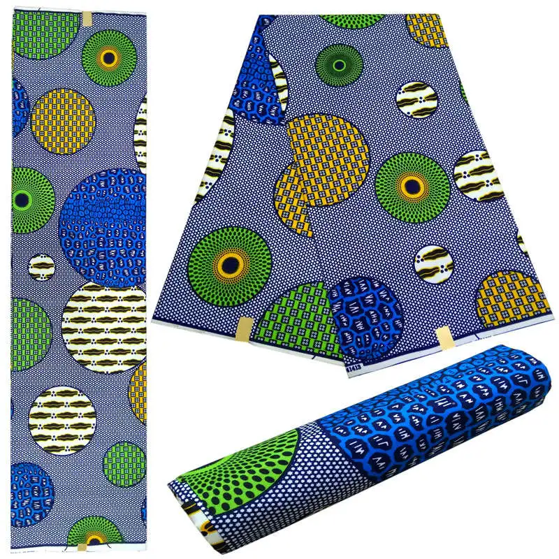 

New Arrival 2019 Ankara Fabric Real Batik Wax High Quality 6 yards African Fabric Nigeria Wax Tissuse for Party Dress